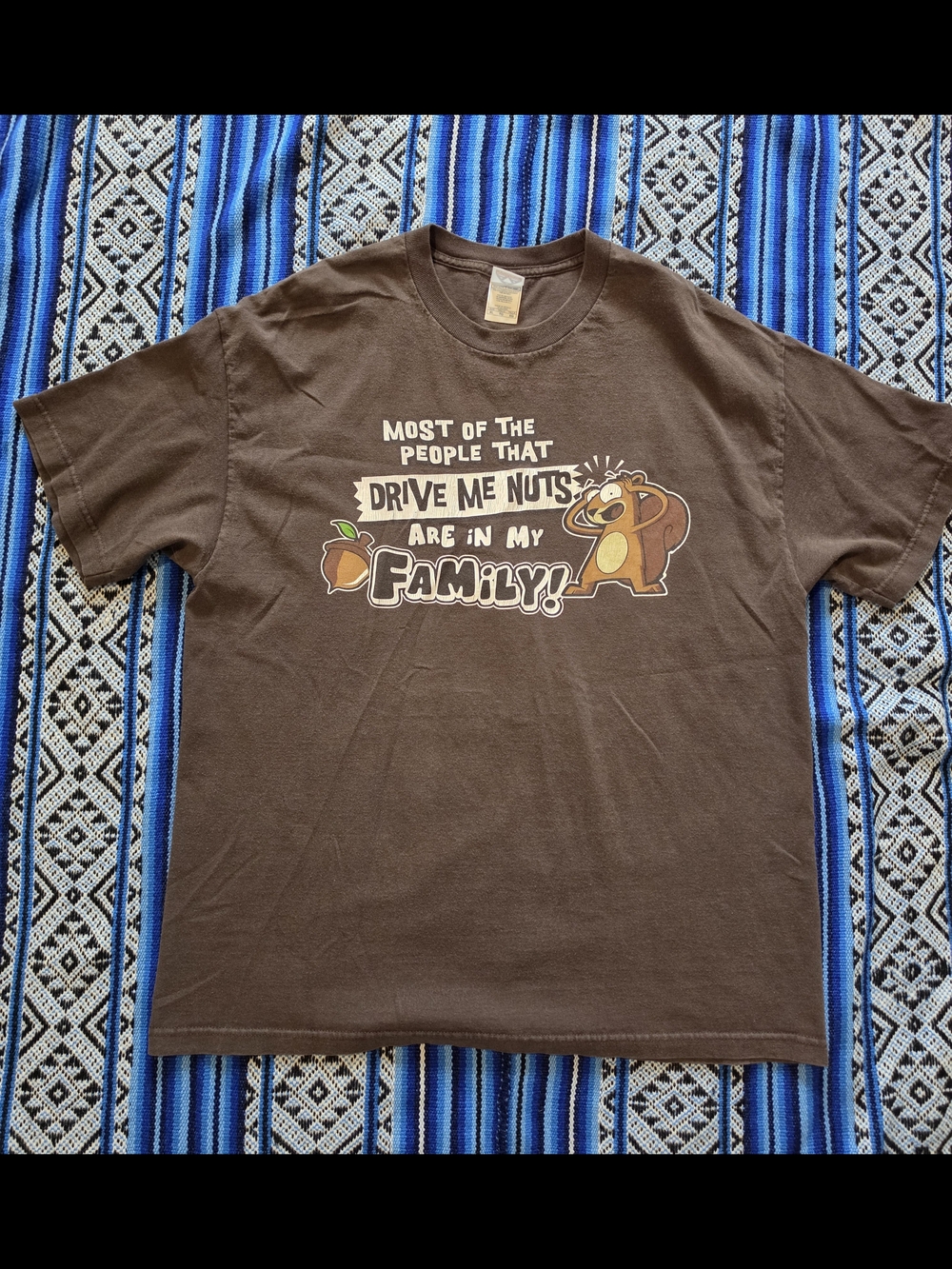 Vintage Y2K Funny Comedy Joke Squirrel Graphic Tee XL AAA Alstyle Brown